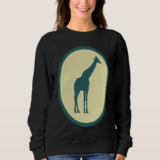 Retro Giraffe Vintage Wild Animal Sweatshirt (Vorderseite)