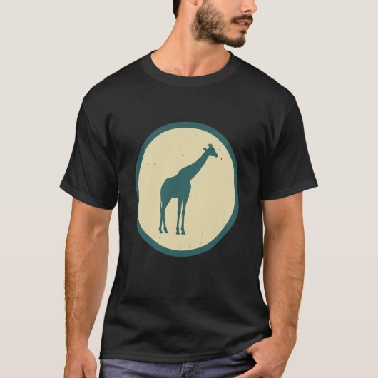 Retro Giraffe Vintages Wildtier T-Shirt (Vorderseite)