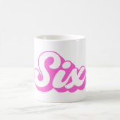 Retro Girl 6. Geburtstag Kaffeetasse (Mittel)