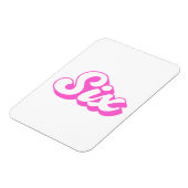 Retro Girl 6. Geburtstag Magnet (Linke Seite)