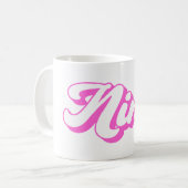 Retro Girl 9. Geburtstag Kaffeetasse (Vorderseite Links)