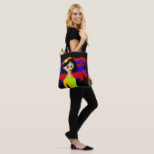 Retro Girl Black Tote Bag Tasche (Am Model)