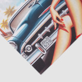 Retro Girl Classic Button Up Seidenpapier (Ausschnitt)