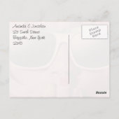 Retro Girl der 70er Jahre Danke Postkarte (Rückseite)