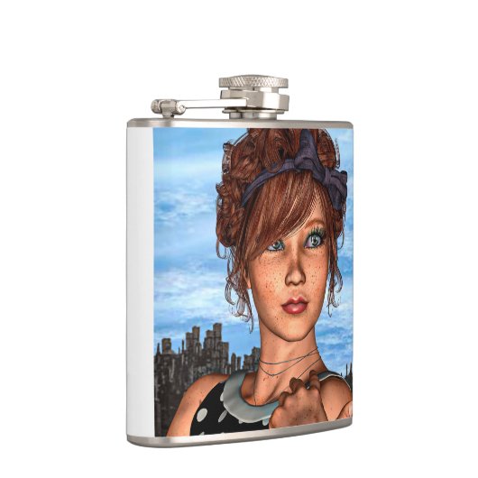 Retro Girl Flachmann (Rechts)