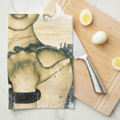 Retro Girl Geschirrtuch (Viertel Falte)