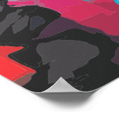 Retro Girl Graffiti Art Poster (Ecke)