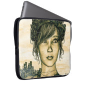 Retro Girl Laptopschutzhülle (Vorne Rechts)