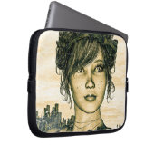 Retro Girl Laptopschutzhülle (Vorne Rechts)