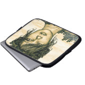Retro Girl Laptopschutzhülle (Vorne Knopf)