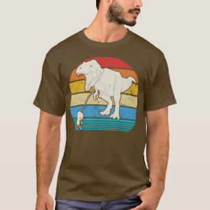 Retro Girl Led TRex Dinosaurier Pet auf Leach Gesc T-Shirt