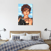 Retro Girl Leinwanddruck (Insitu (Schlafzimmer))