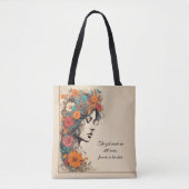 Retro Girl mit Blume im Haar Tasche (Vorderseite)
