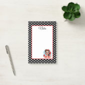 Retro Girl Post-it Klebezettel (Büro)