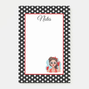 Retro Girl Post-it Klebezettel