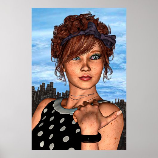 Retro Girl Poster (Vorne)