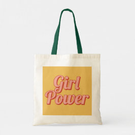 Retro Girl Power Maßgeschneiderter Name Tote Bag Tragetasche