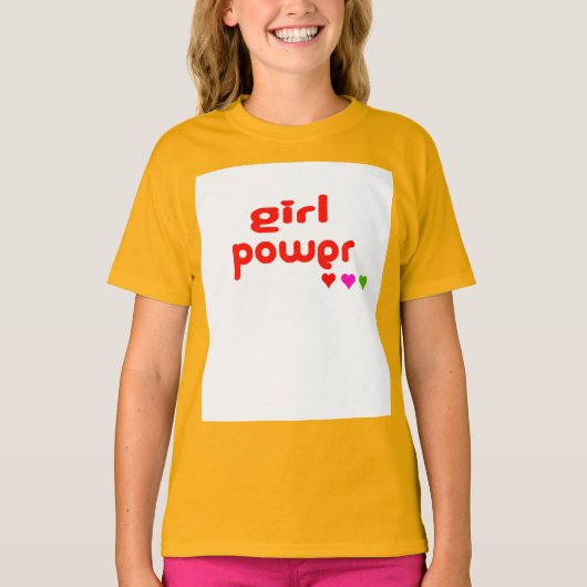 Retro Girl Power T-Shirt (Vorderseite)