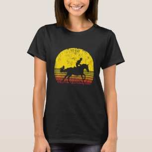 Retro Girl Riding Pferd Vintage Outfit Pferde T-Shirt
