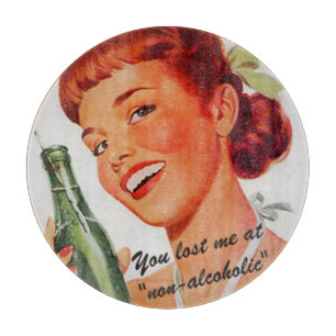 Retro Girl Soda Advert Slogan Schneidebrett