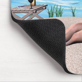 Retro Girl unter der Sonne Mousepad (Ecke)
