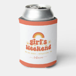 Retro Girl Weekend Personalisiert Bachelorette Dosenkühler