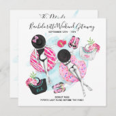 Retro Girls Bachelorette Beach Weekend Einladung (Vorne/Hinten)