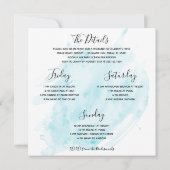 Retro Girls Bachelorette Beach Weekend Einladung (Rückseite)