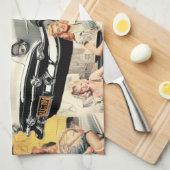 Retro Girls Collage aus den 50er Jahren Geschirrtuch (Viertel Falte)