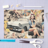 Retro Girls Collage aus den 50er Jahren Seidenpapier (Handwerk)