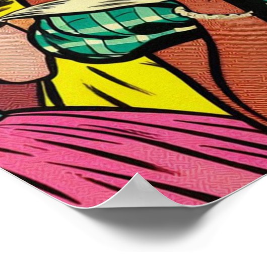 Retro Girls Comic Poster (Ecke)