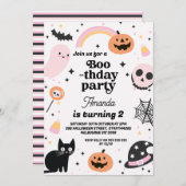 Retro Girls Geburtstag Einladung (Vorne/Hinten)