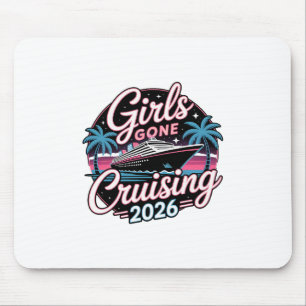 Retro Girls Gone Cruising 2026 Kreuzfahrt-Urlaubsr Mousepad
