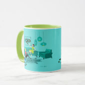 Retro Girl's Night in Coffee Tasse (Vorderseite Links)
