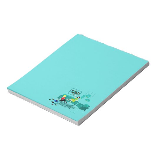 Retro Girl's Night in Notepad Notizblock (Rotiert)