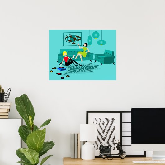 Retro GIrls' Night in Poster (Heimbüro)