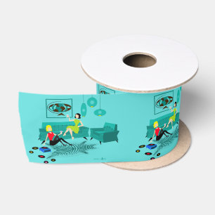 Retro Girl's Night in Ribbon Satinband