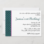 Retro Girl's Night in Sleepover Slumber PJ Party Einladung (Rückseite)