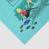 Retro Girl's Night-in-Tissue Seidenpapier (Ausschnitt)