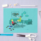 Retro Girl's Night-in-Tissue Seidenpapier (Handwerk)