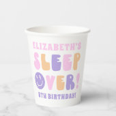 Retro Girls schlafen über Party Pappbecher (Vorderseite)