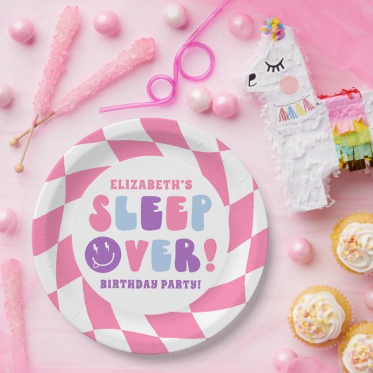 Retro Girls schlafen über Party Pappteller (Party)