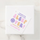 Retro Girls Sleep Over Party Geschenkanhänger (Beispiel)