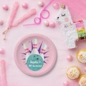 Retro Girls Tenpin Bowling Party Pappteller (Party)