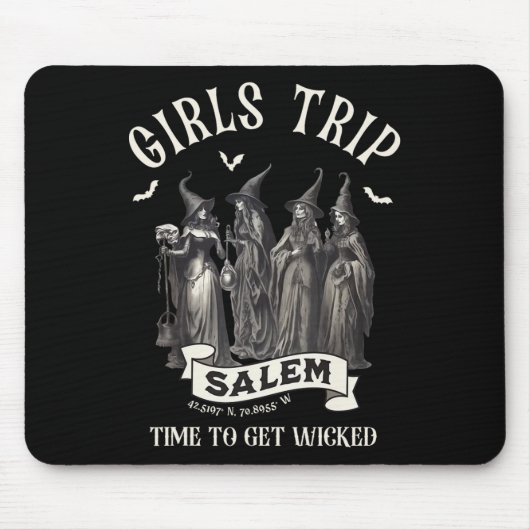 Retro Girls Trip Salem 1692 sie vermissten eine He Mousepad (Vorne)