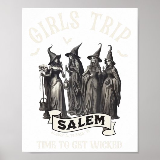 Retro Girls Trip Salem 1692 sie vermissten eine He Poster (Vorne)