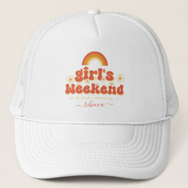 Retro Girls Weekend Individuelle Name Junggeselinn Truckerkappe