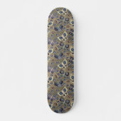 Retro Girly Blue Butterfly Musterskateboard Skateboard (Vorne)