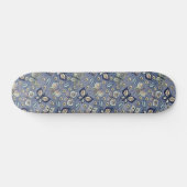 Retro Girly Blue Butterfly Musterskateboard Skateboard (Horizontal)