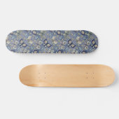 Retro Girly Blue Butterfly Musterskateboard Skateboard (Horizontal)
